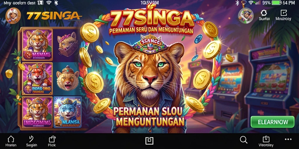 Tampilan gameplay menarik dari 77SINGA dengan tema slot yang beragam.