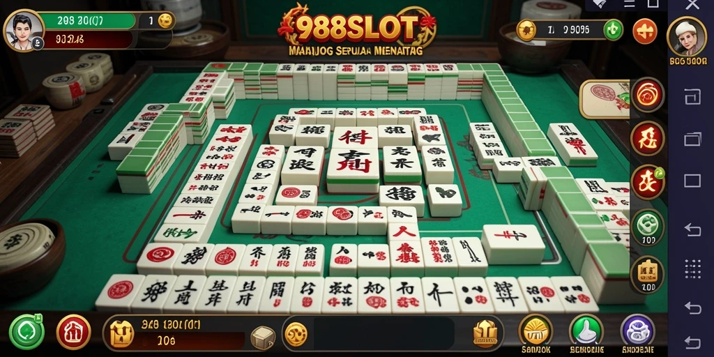 Screenshot gameplay 988SLOT menampilkan aksi seru dalam permainan Mahjong.