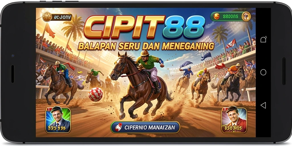 Screenshot gameplay CIPIT88 menampilkan aksi balap yang mendebarkan.