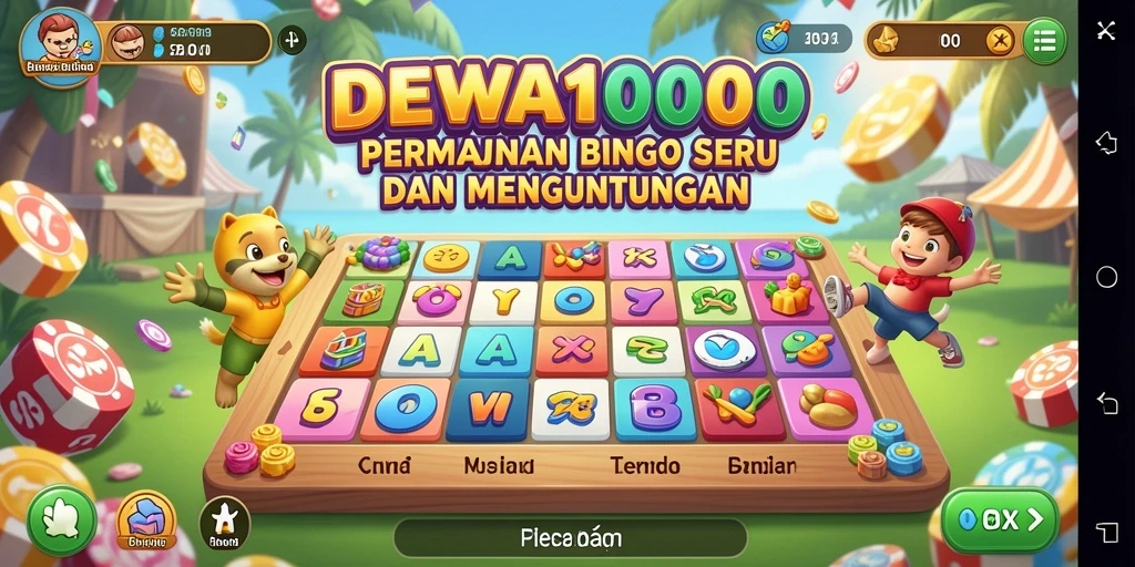 Screenshot gameplay DEWA1000 menampilkan serunya permainan Bingo.