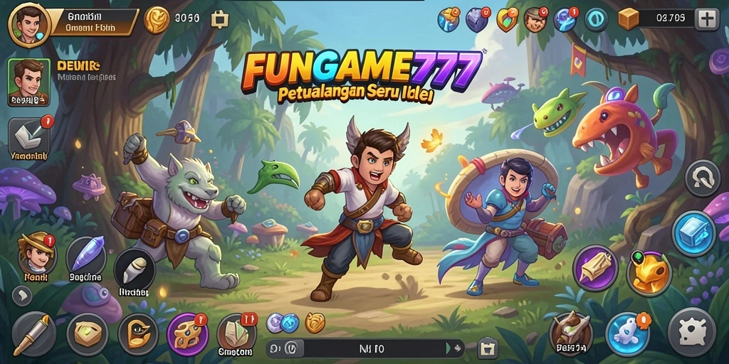 Tampilan gameplay FUNGAME777 yang seru dan mengasyikkan.
