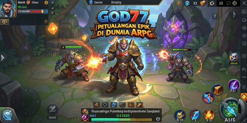 Tampilan gameplay <strong>GOD77</strong> yang menakjubkan dalam pertempuran ARPG.