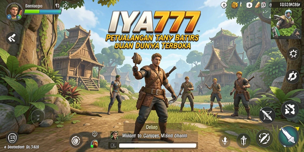 Screenshot gameplay IYA777 menunjukkan petualangan mendebarkan di dunia terbuka.