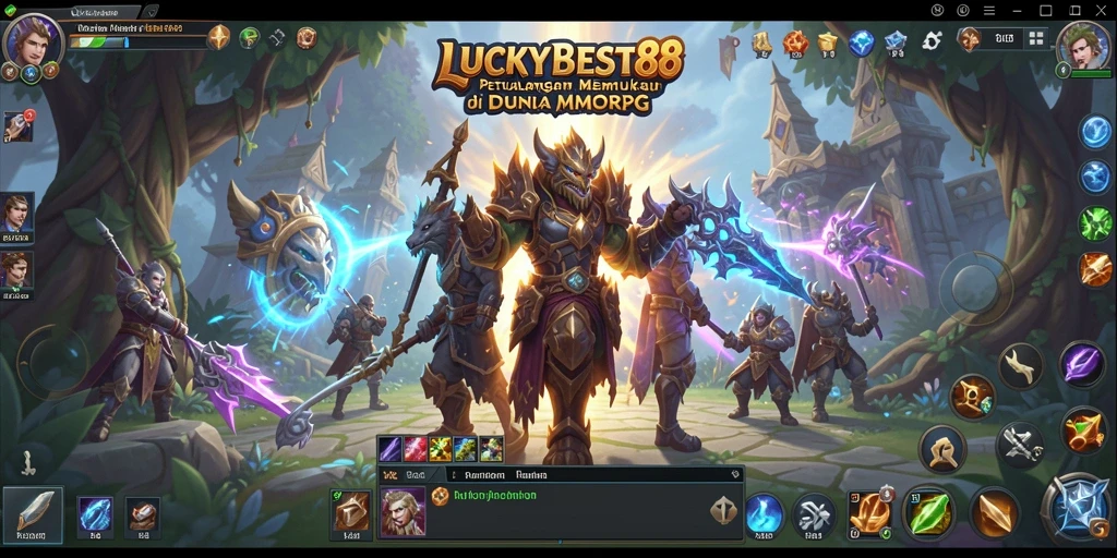 Tangkapan layar LUCKYBEST88 menunjukkan aksi seru dalam dunia MMORPG.