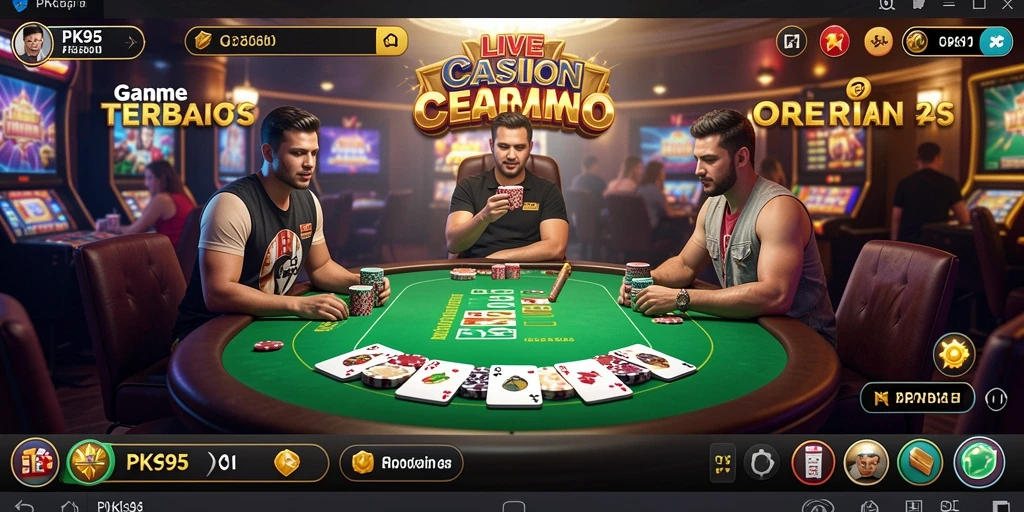 Tampilan gameplay Live Casino yang menyenangkan dan interaktif di PK95.