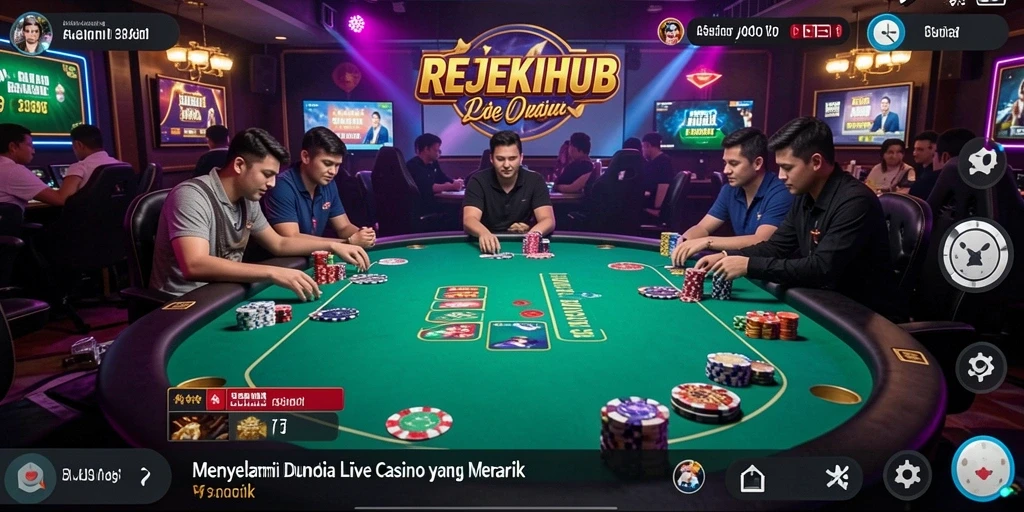 Tampilan menarik dari gameplay REJEKIHUB dengan dealer langsung