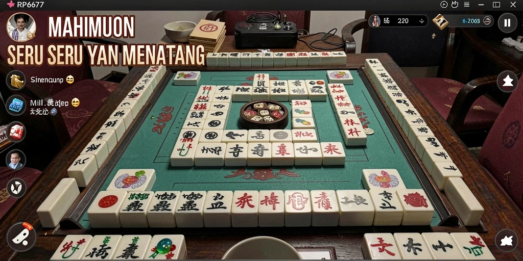 Screenshot RP6677 menunjukkan gameplay Mahjong yang seru dan penuh tantangan.