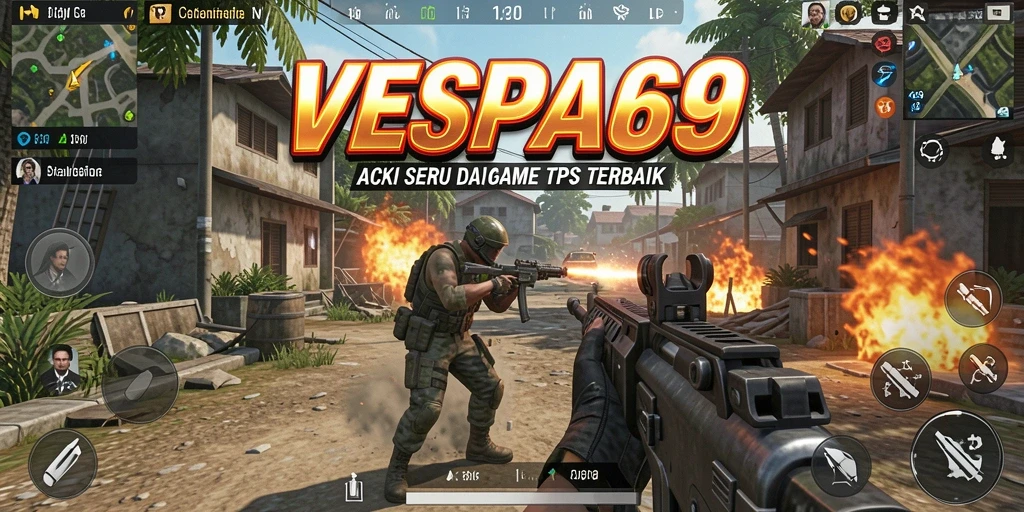 Gameplay seru VESPA69 dengan aksi tembak-menembak yang mendebarkan.