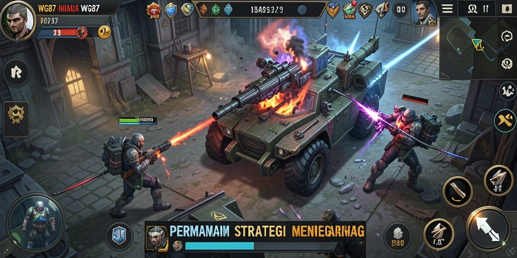 Tampilan gameplay menegangkan di WG87 dengan strategi yang intens.