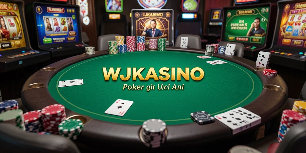 Tangkapan layar utama WJKASINO menampilkan gameplay Poker yang seru.